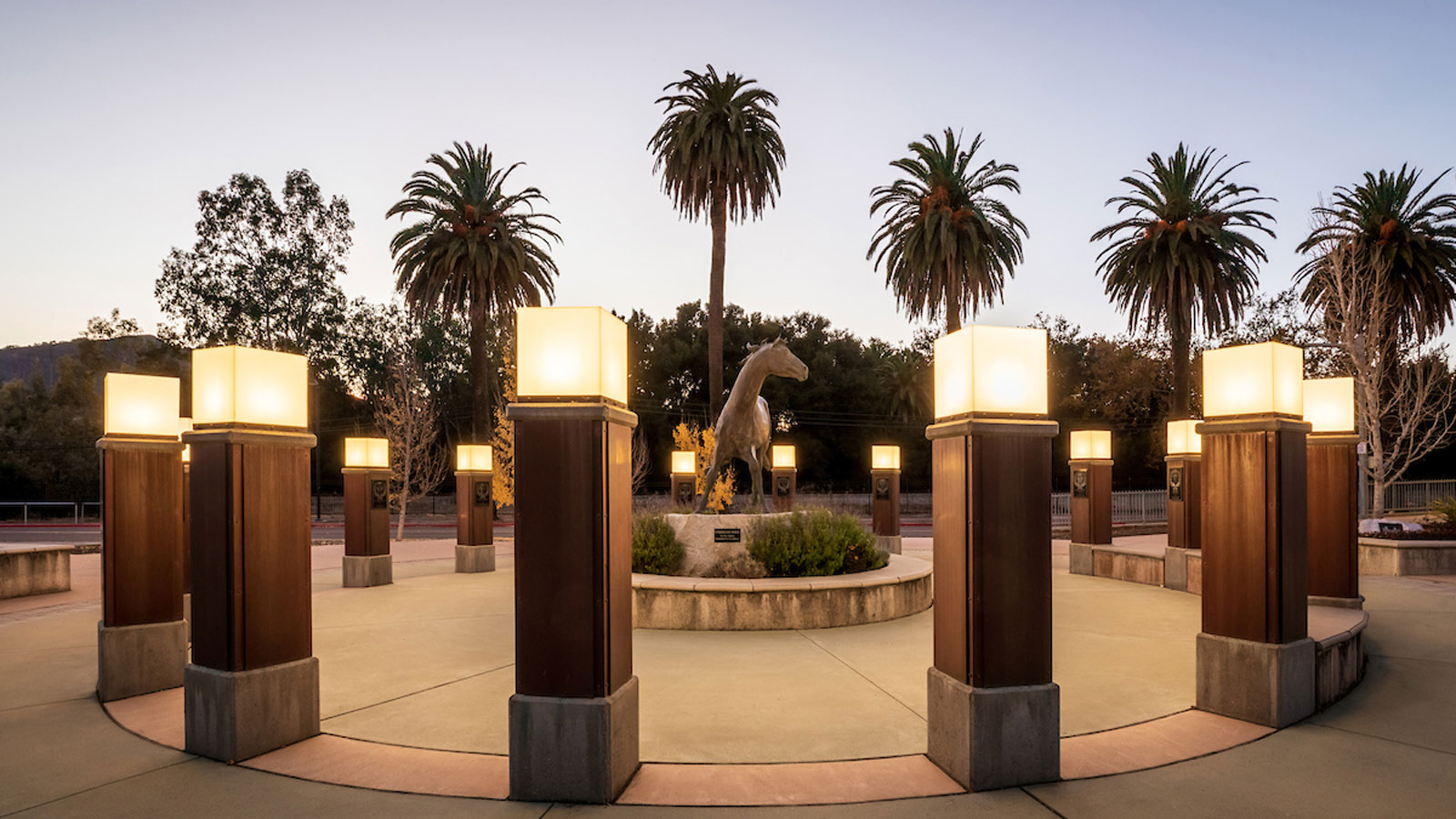 Mustang Memorial Plaza on campus