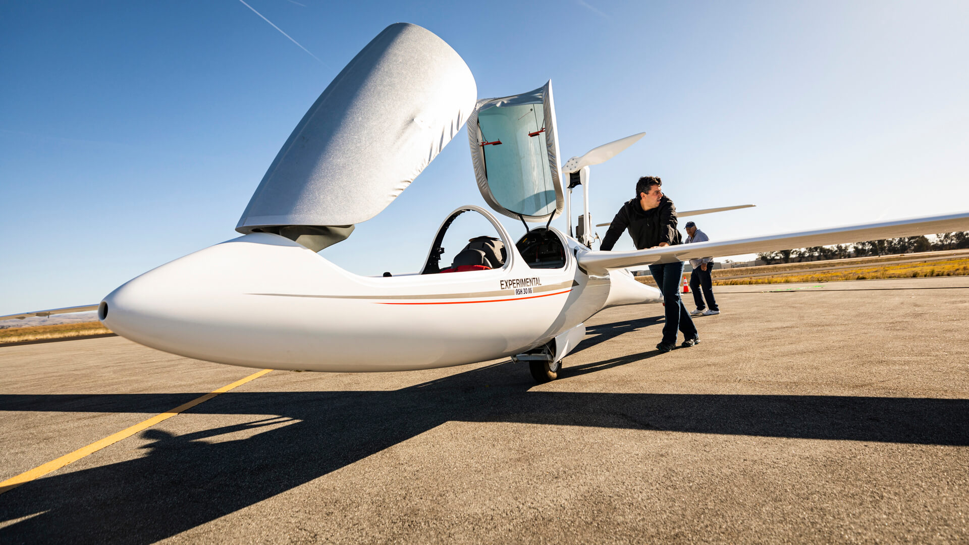 A sailplane created by Cal Poly Aerospace Engineering Professor Paulo Iscold and his students 