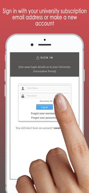 Sign in with your university subscription email address or make a new account